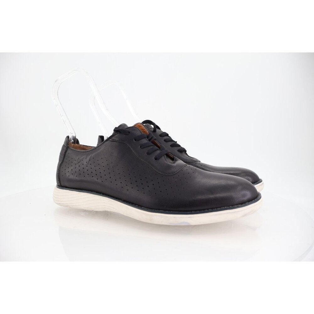 Members Only Men's Grand-02 Sneaker Size 13 Black Lace Up Vegan Shoe